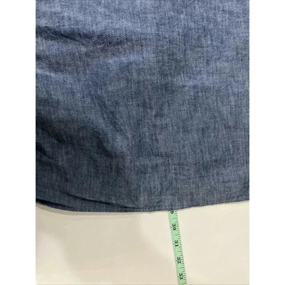 Banana Republic Mens XL Slim Fit Chambray Button Down Shirt Preppy Western City - Picture 7 of 7